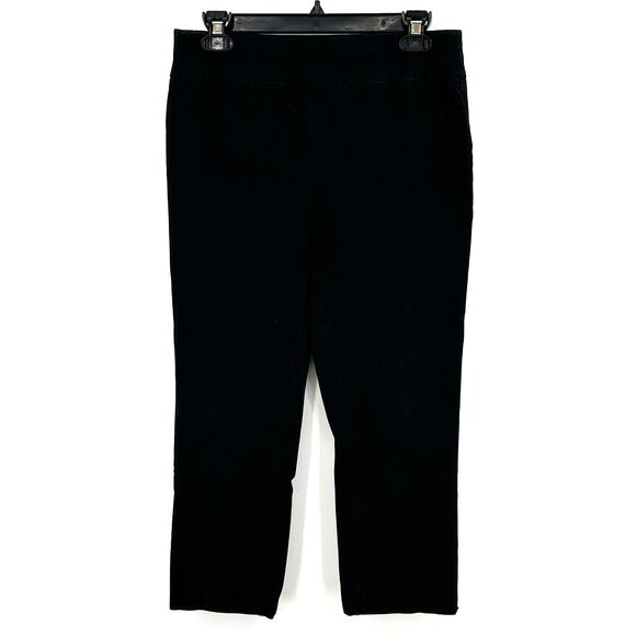 Chico's So Slimming Size 0 / Size Small 4 Crop Pull On Pants Black Cotton Casual - Picture 1 of 4